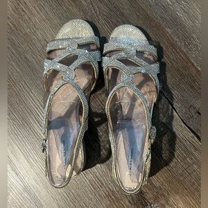 Alex Marie Silver and Gold Strappy Sandals